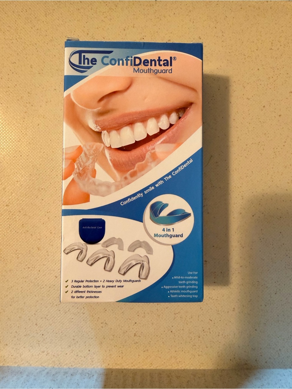 4-in-1 Clear Mouthguard - Blue & Clear